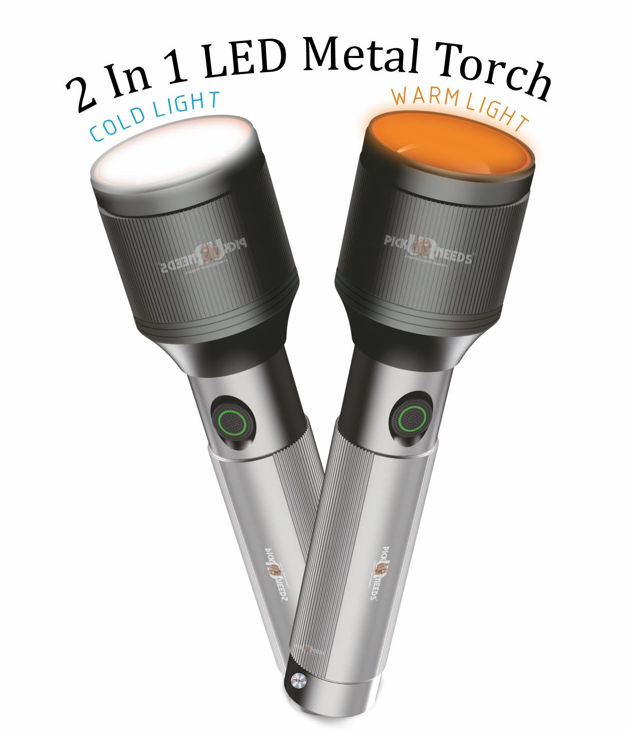 Pick Ur Needs Rechargeable 100W Aluminium Body Home Emergency Mini Search Torch Light Zoomable with 3 Mode + Side COB with 2 Mode 1200mAH Battery