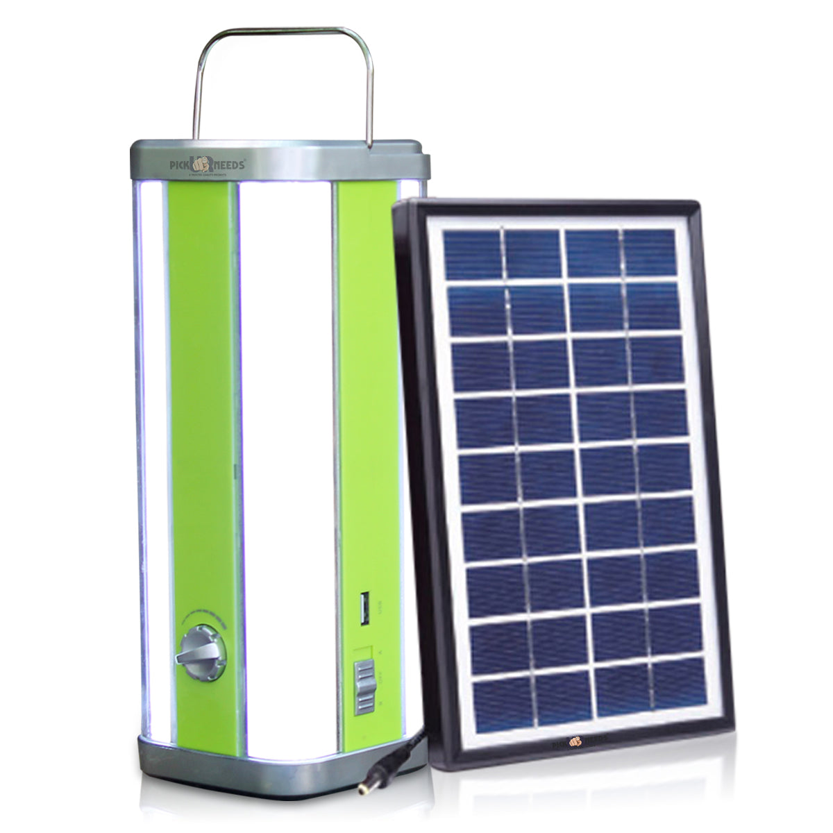 Pick Ur Needs High Range Rechargeable Home Emergency 4 Tube Lantern Light with with Solar Panel(3W+9V)