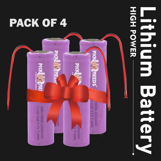 Pick Ur Needs 2000mAh 3.7V 18650 Lithium Li-ion Battery with Wired, Electronic Devices 65x18mm 6 hrs Torch Emergency Light  (Purple)