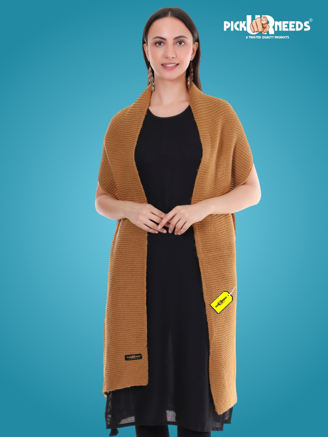 Pick Ur Needs Soft & Elegant Women’s Winter Scarf Wool Blend Knitted Muffler For Cold Weather Wrap