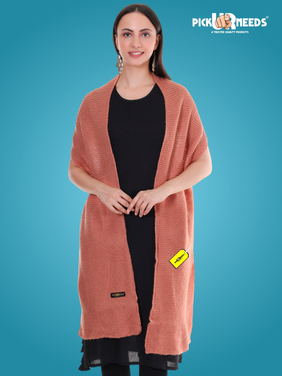 Pick Ur Needs Soft & Elegant Women’s Winter Scarf Wool Blend Knitted Muffler For Cold Weather Wrap