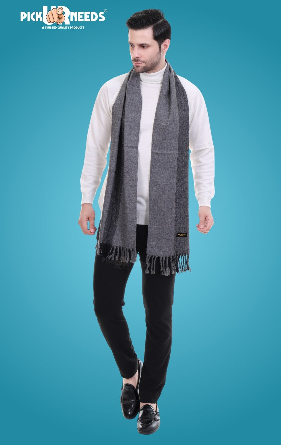 Pick Ur Needs Stylish Men’s Muffler – Warm, Soft & Trendy Winter Accessory