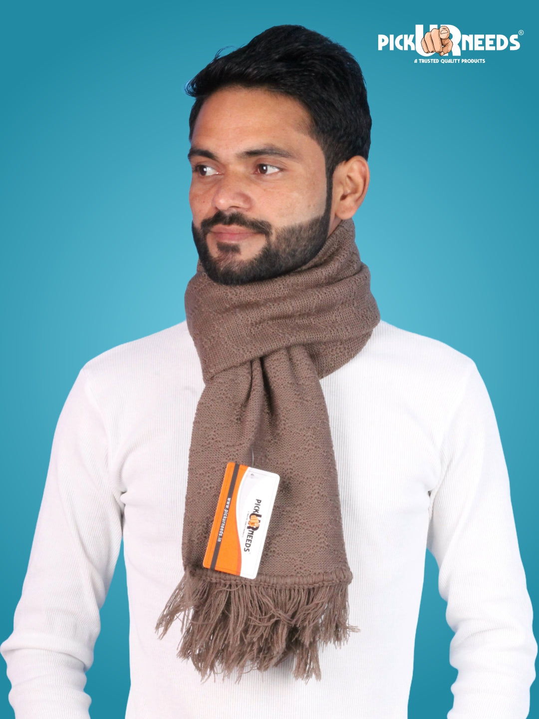 Pick Ur Needs Premium Soft Winter Muffler for Men Lightweight Warm Woolen Scarf Stylish Neck Muffler for Outdoor & Casual Use