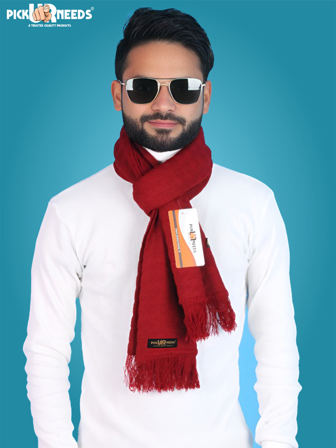 Pick Ur Needs Men’s Winter Muffler Soft Warm Woolen Scarf for Men Stylish Muffler for Office, Casual & Travel