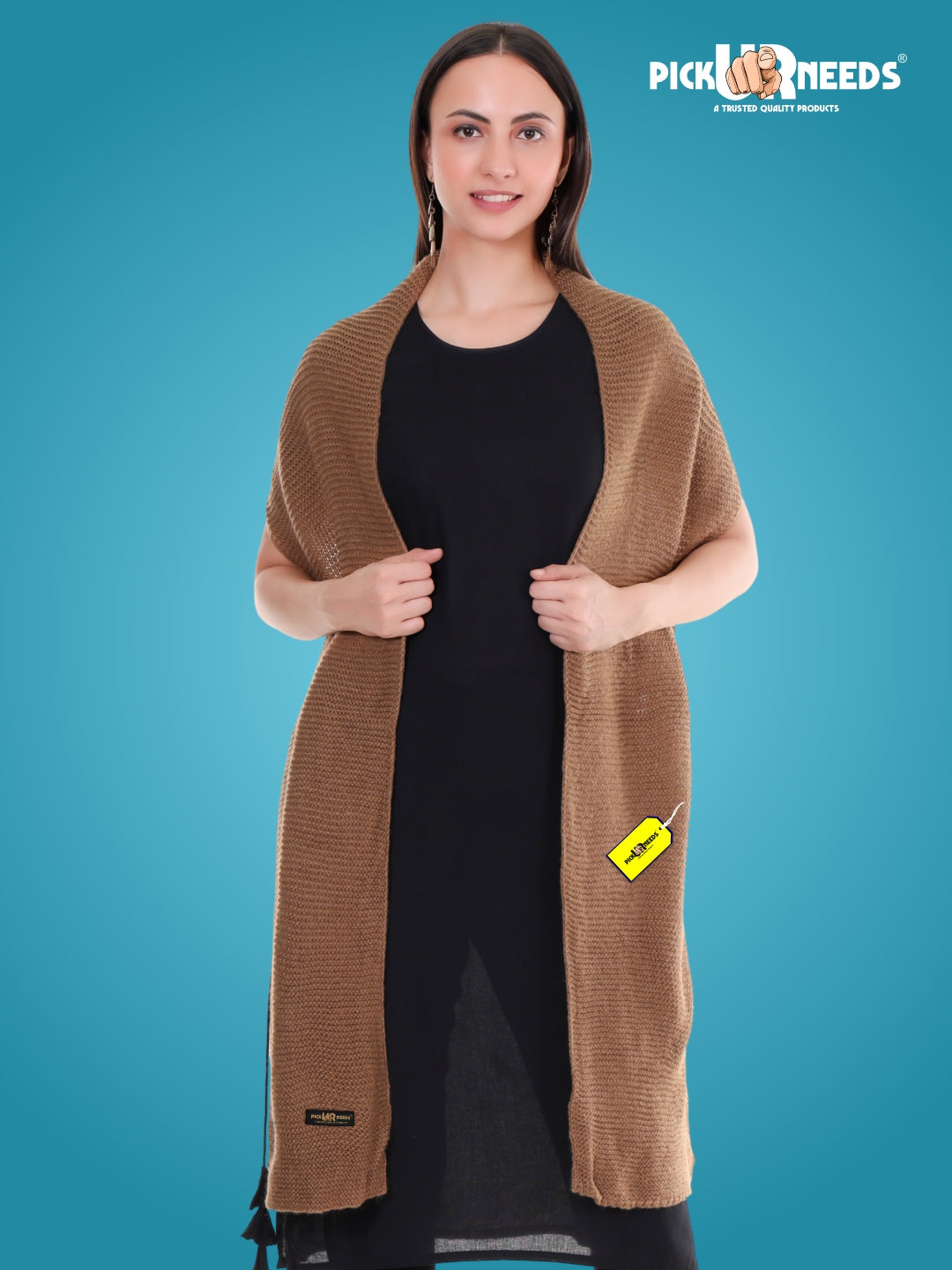 Pick Ur Needs Soft & Elegant Women’s Winter Scarf Wool Blend Knitted Muffler For Cold Weather Wrap