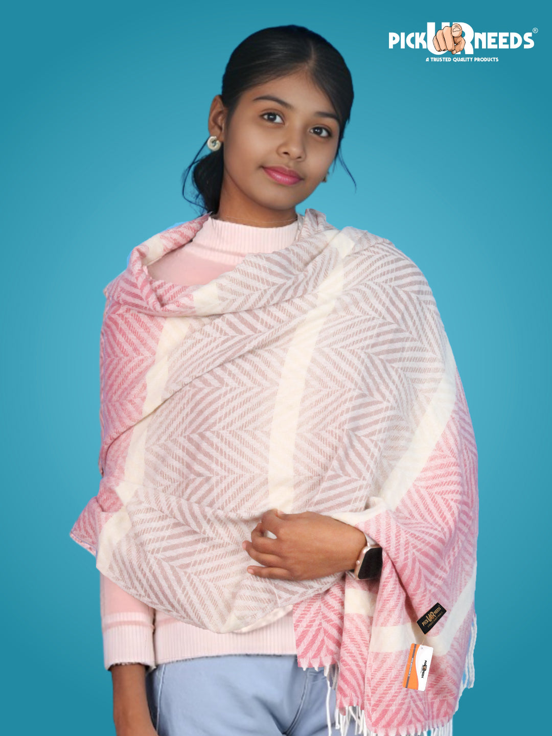 Pick Ur Needs Women's Designer Shawl Cozy Winter Wrap Soft Lightweight Shawl for Office & Travel