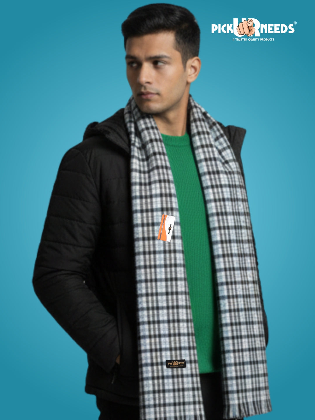 Pick Ur Needs Soft, Warm & Breathable Premium Wool Blend Winter Scarf for Men Fashionable Elegant Muffler