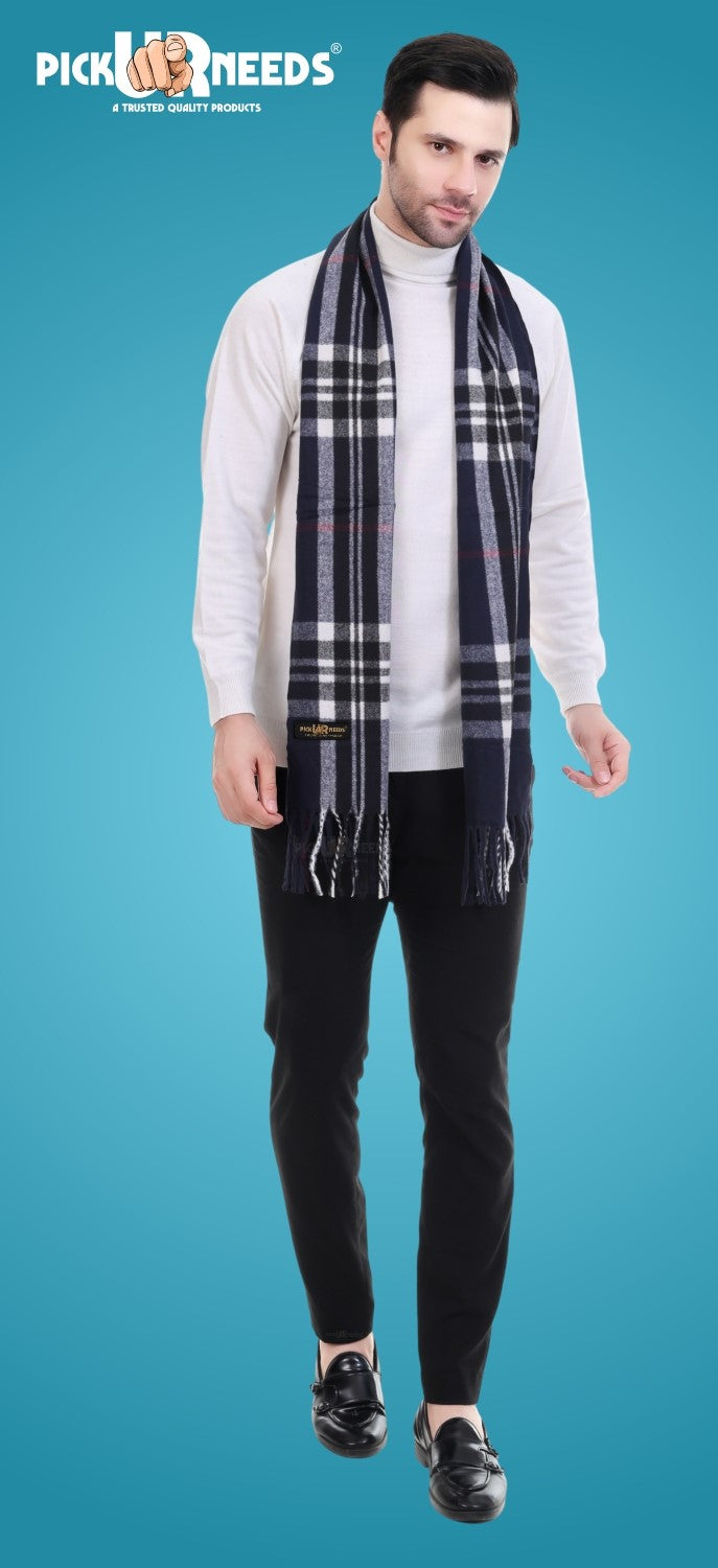 Pick Ur Needs Stylish Men’s Muffler – Warm, Soft & Trendy Winter Accessory
