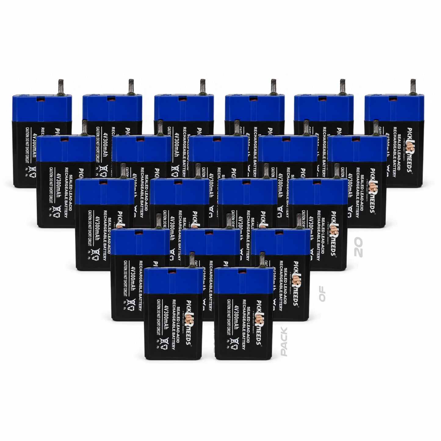 Pick Ur Needs Compact 4V 300mAh Sealed Lead Acid Battery for Long-Lasting Backup Power (2, 300, Milliamp Hours)