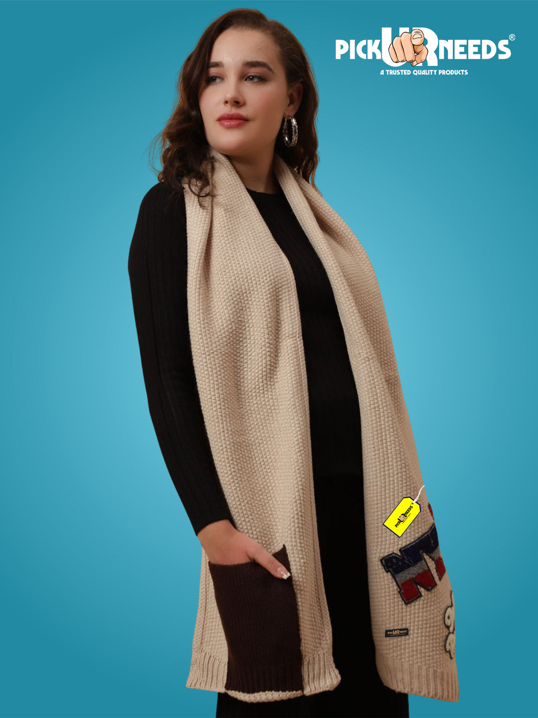 Pick Ur Needs Self Design Women Muffler