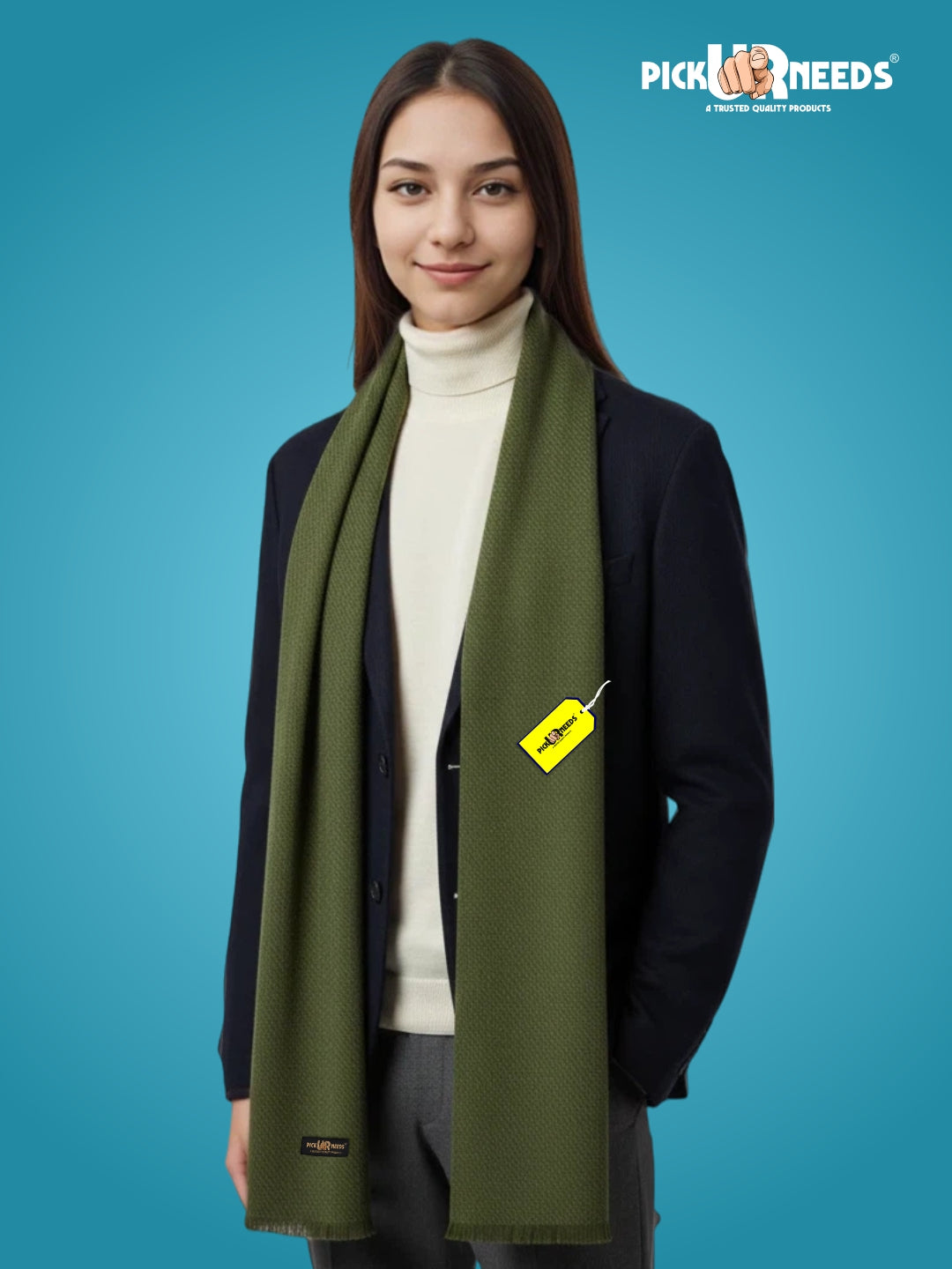 Pick Ur Needs Women's Soft Wool Blend Shawl Warm Winter Wrap Stylish Ethnic Stole for Ladies
