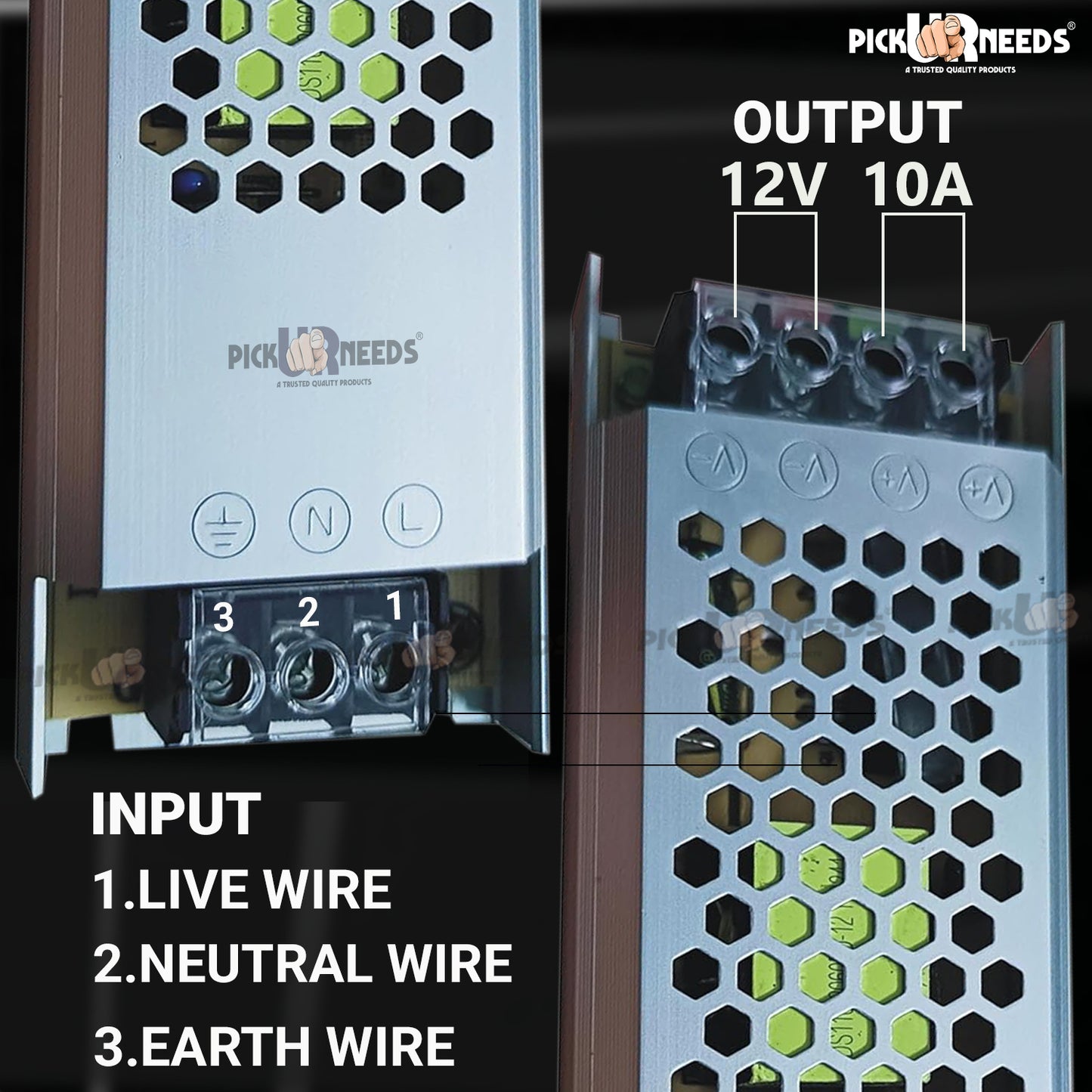 Pick Ur Needs LED Driver 12V 10A Led Power Supply Transformer Ultra Thin and Slim Dustproof LED Driver