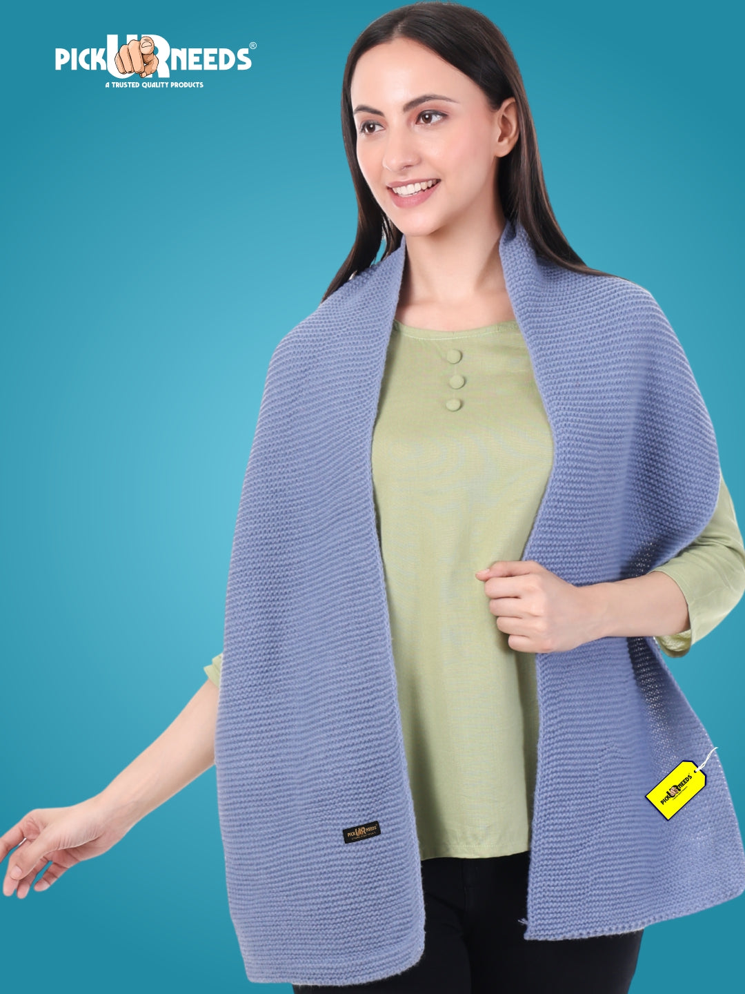 Pick Ur Needs Premium Knitted Winter Shawl/Stole for Women | Soft & Warm Woolen Wrap | Multipurpose Muffler,Shrug & Scarf