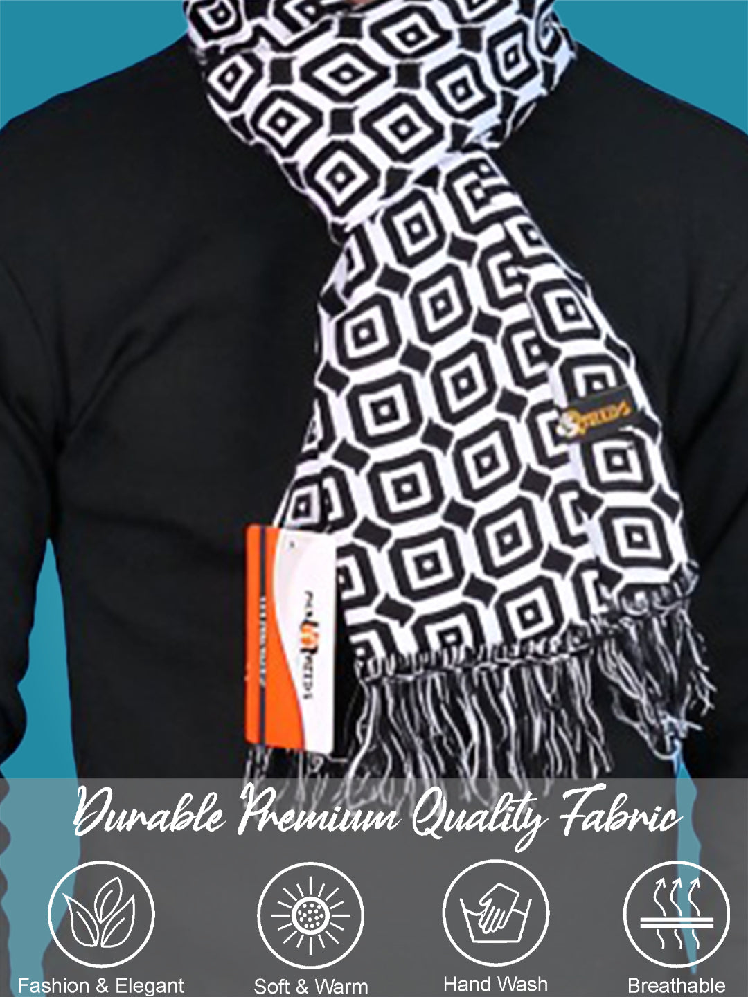 Pick Ur Needs Geometric Print Men Muffler
