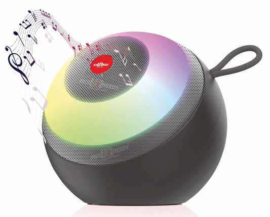 Pick Ur Needs Super Bass Rechargeable Portable Speakers RGB LED Active Stereo WooferHiFi Music 5 W Bluetooth Speaker  (Black, 5.0 Channel)