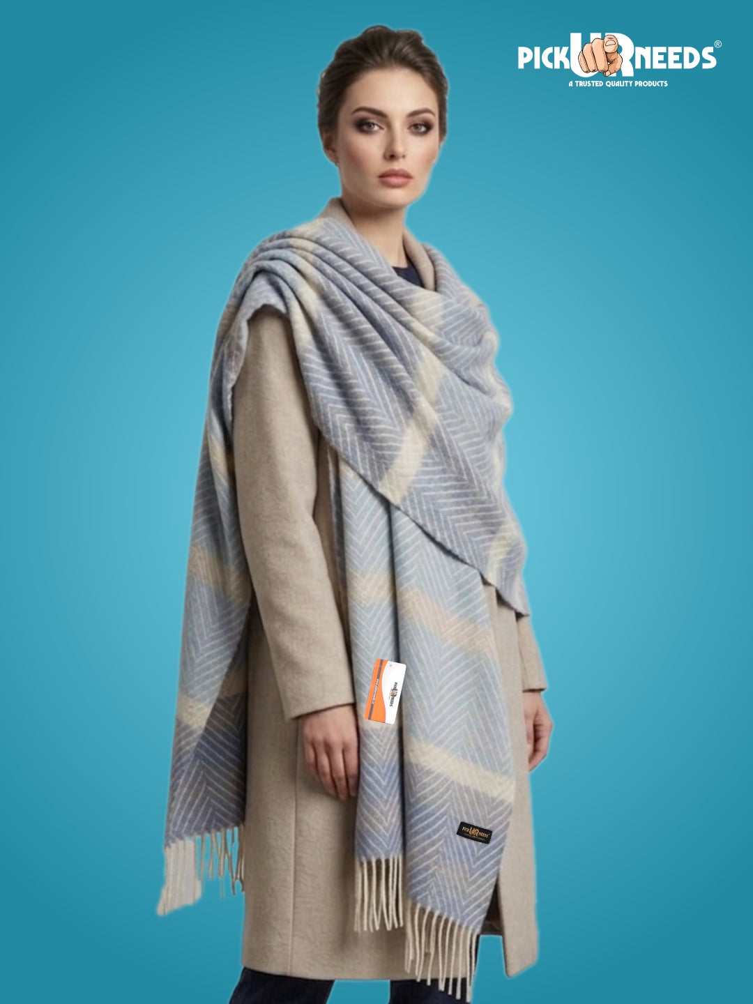 Pick Ur Needs Women's Designer Shawl Cozy Winter Wrap Soft Lightweight Shawl for Office & Travel