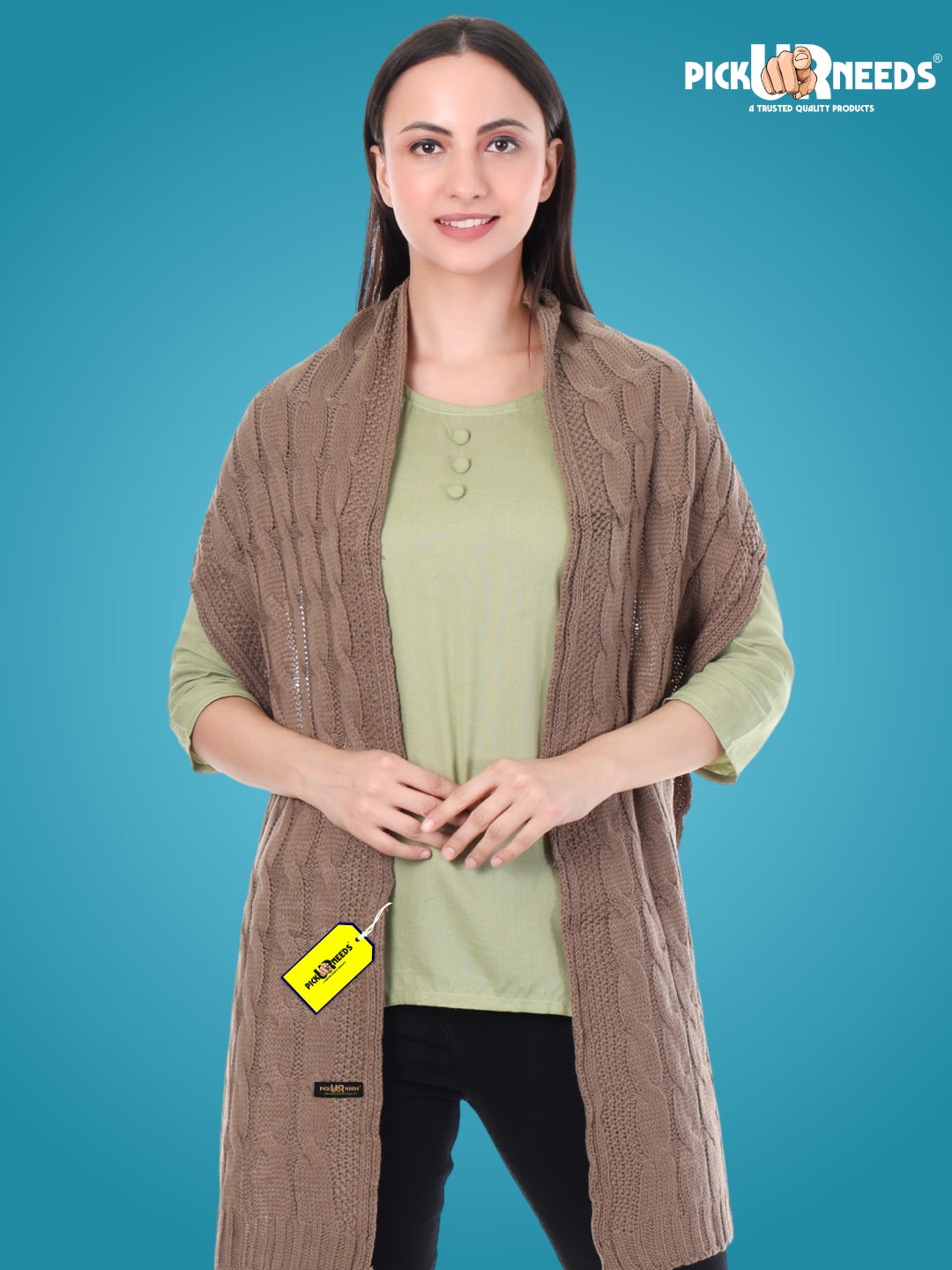 Pick Ur Needs Women’s Woolen Muffler Soft & Warm Knitted Scarf Winter Neck Wrap Premium Acrylic Wool Stylish Hand-Washable