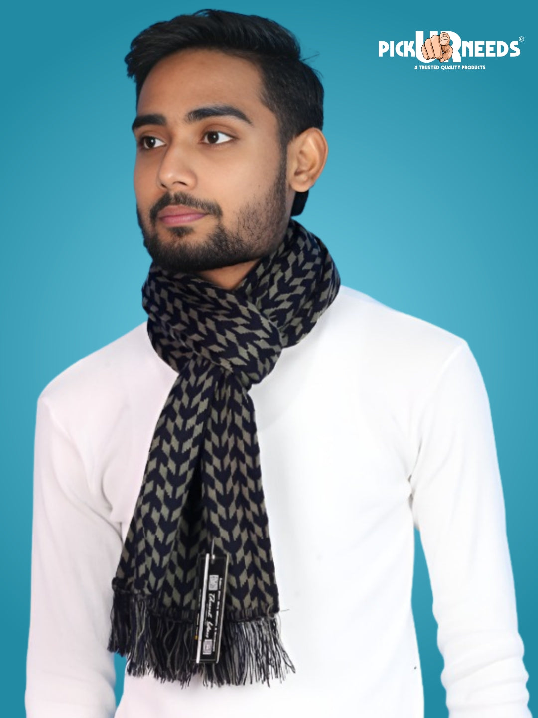 Pick Ur Needs Men’s Knit Winter Muffler Wool-Blend Scarf for Men Stylish Warm Muffler for Office, Casual & Travel Wear
