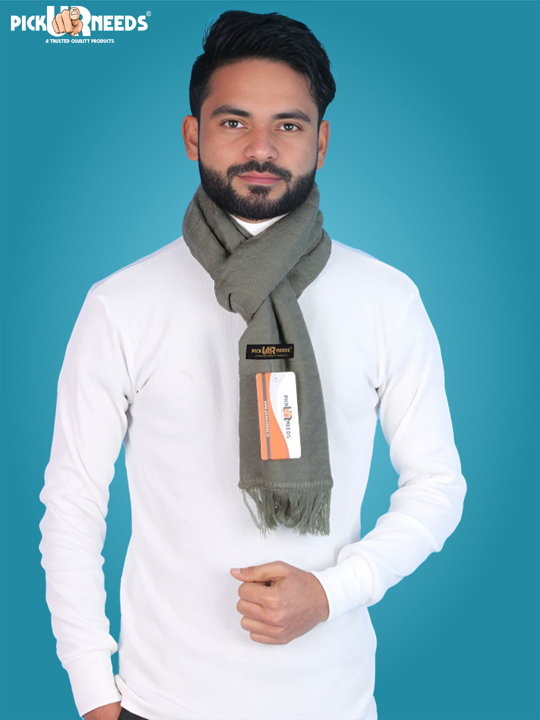 Pick Ur Needs Men’s Winter Muffler Soft Warm Woolen Scarf for Men Stylish Muffler for Office, Casual & Travel