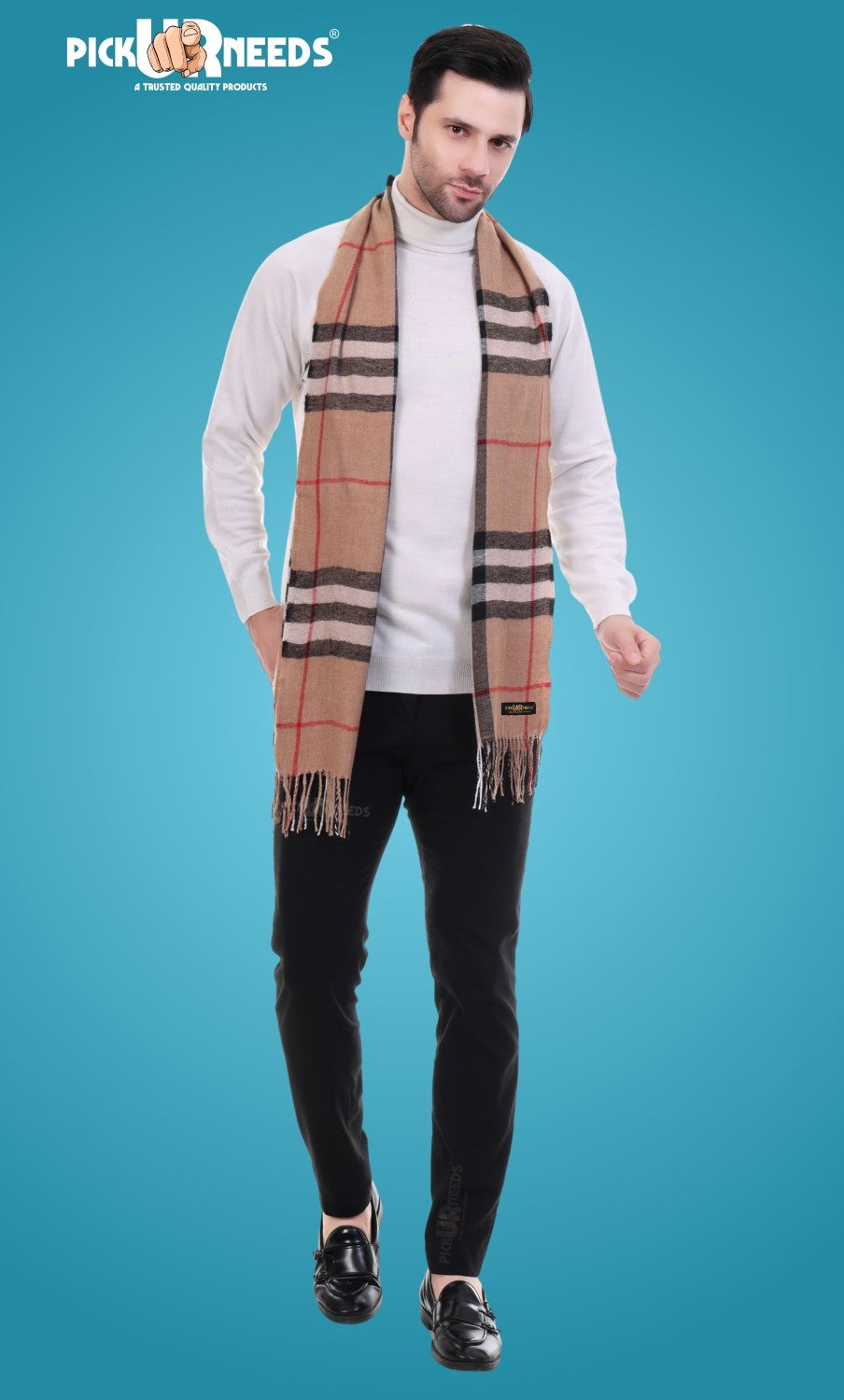 Pick Ur Needs Stylish Men’s Muffler – Warm, Soft & Trendy Winter Accessory