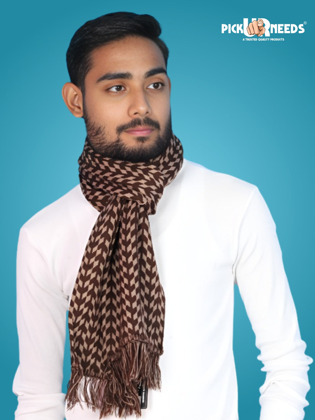 Pick Ur Needs Men’s Knit Winter Muffler Wool-Blend Scarf for Men Stylish Warm Muffler for Office, Casual & Travel Wear