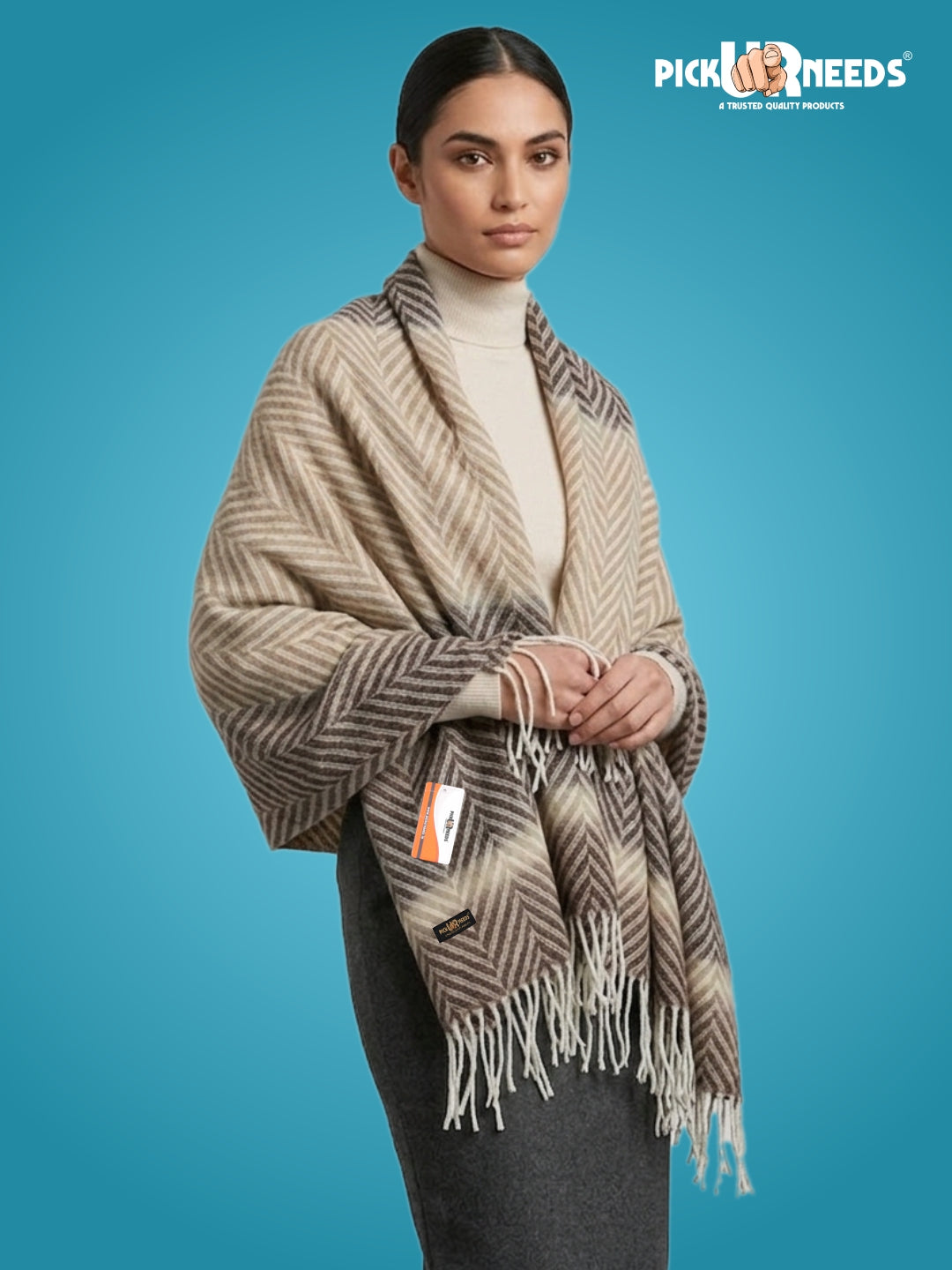 Pick Ur Needs Women's Designer Shawl Cozy Winter Wrap Soft Lightweight Shawl for Office & Travel