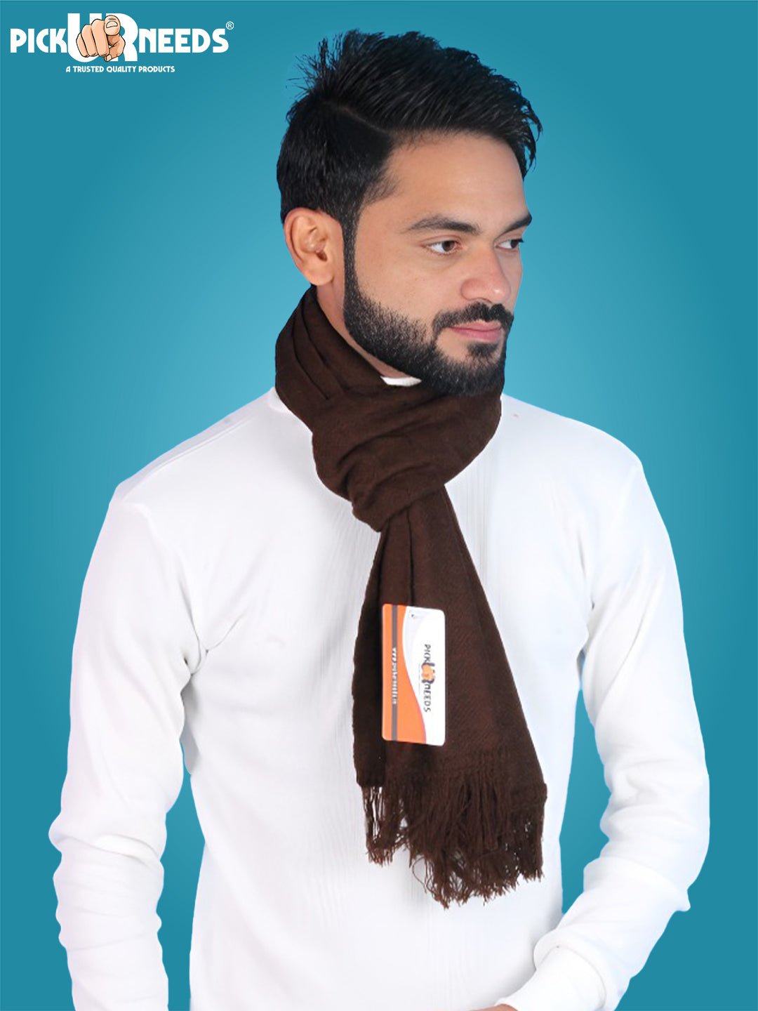 Pick Ur Needs Men’s Signature Winter Muffler Ultra-Soft Textured Scarf for Cold Weather Elegant Daily & Office Wear Muffler for Men