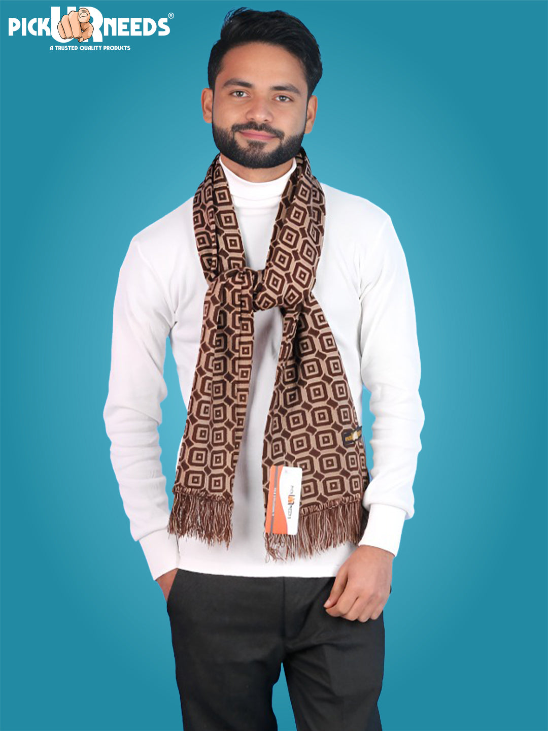 Pick Ur Needs Geometric Print Men Muffler