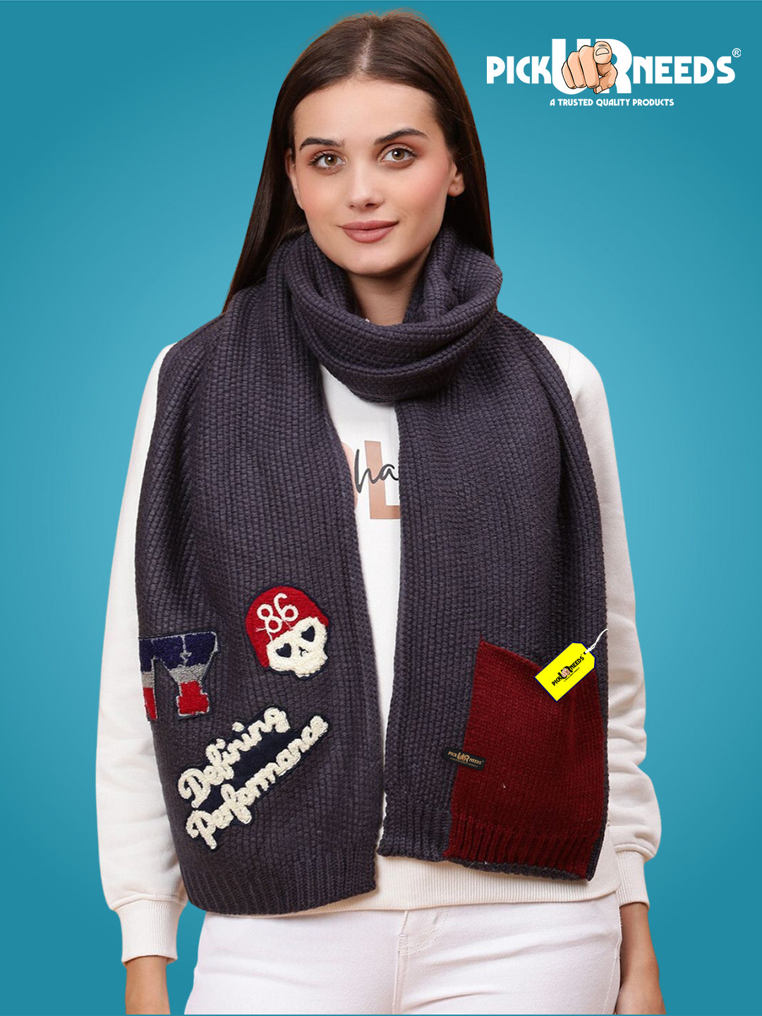 Pick Ur Needs Self Design Women Muffler