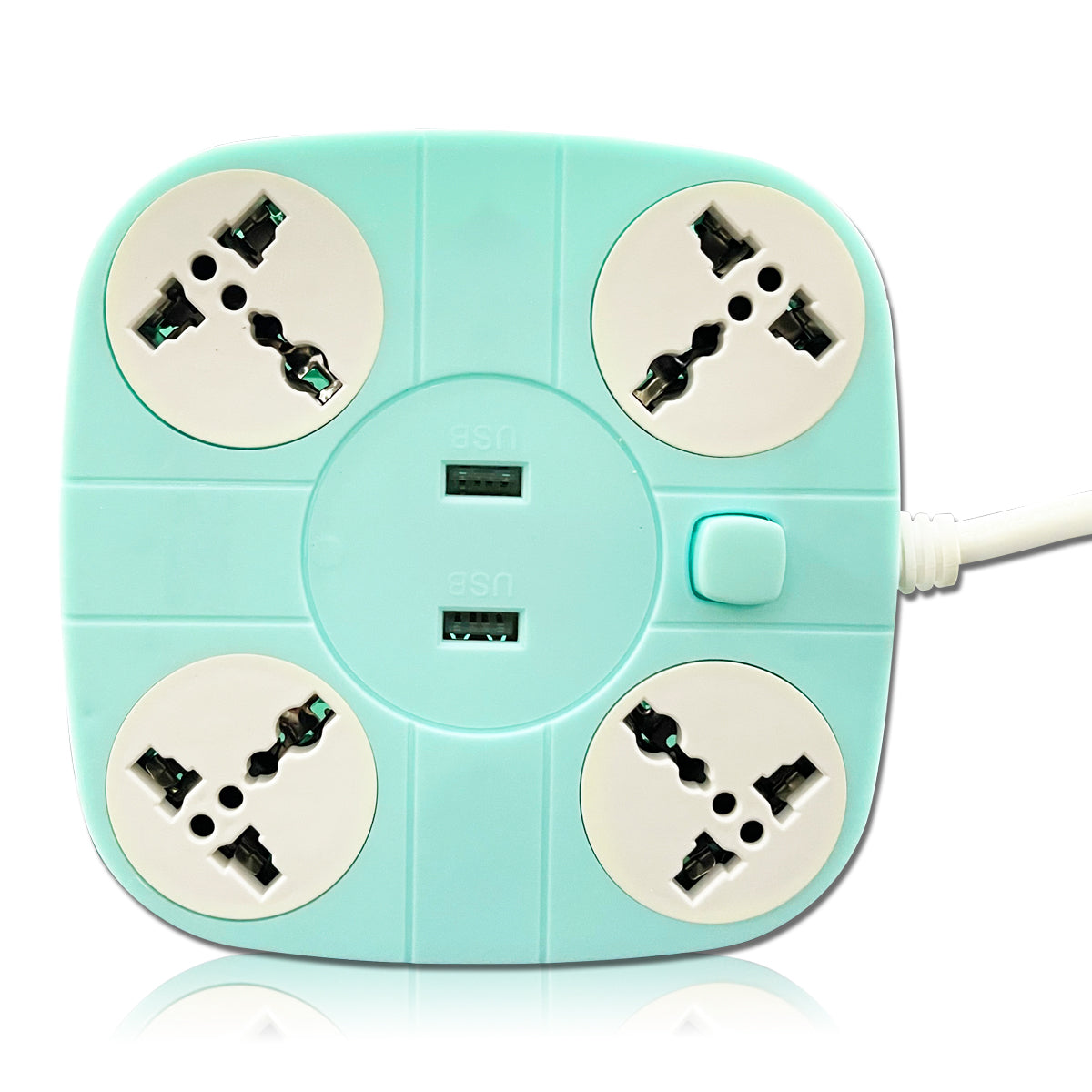 Pick Ur NeedsExtension Cord with 2 USB Charging Ports and 4 Socket - 10 AMP Heavy Duty for Multiple Devices Smartphone Tablet La