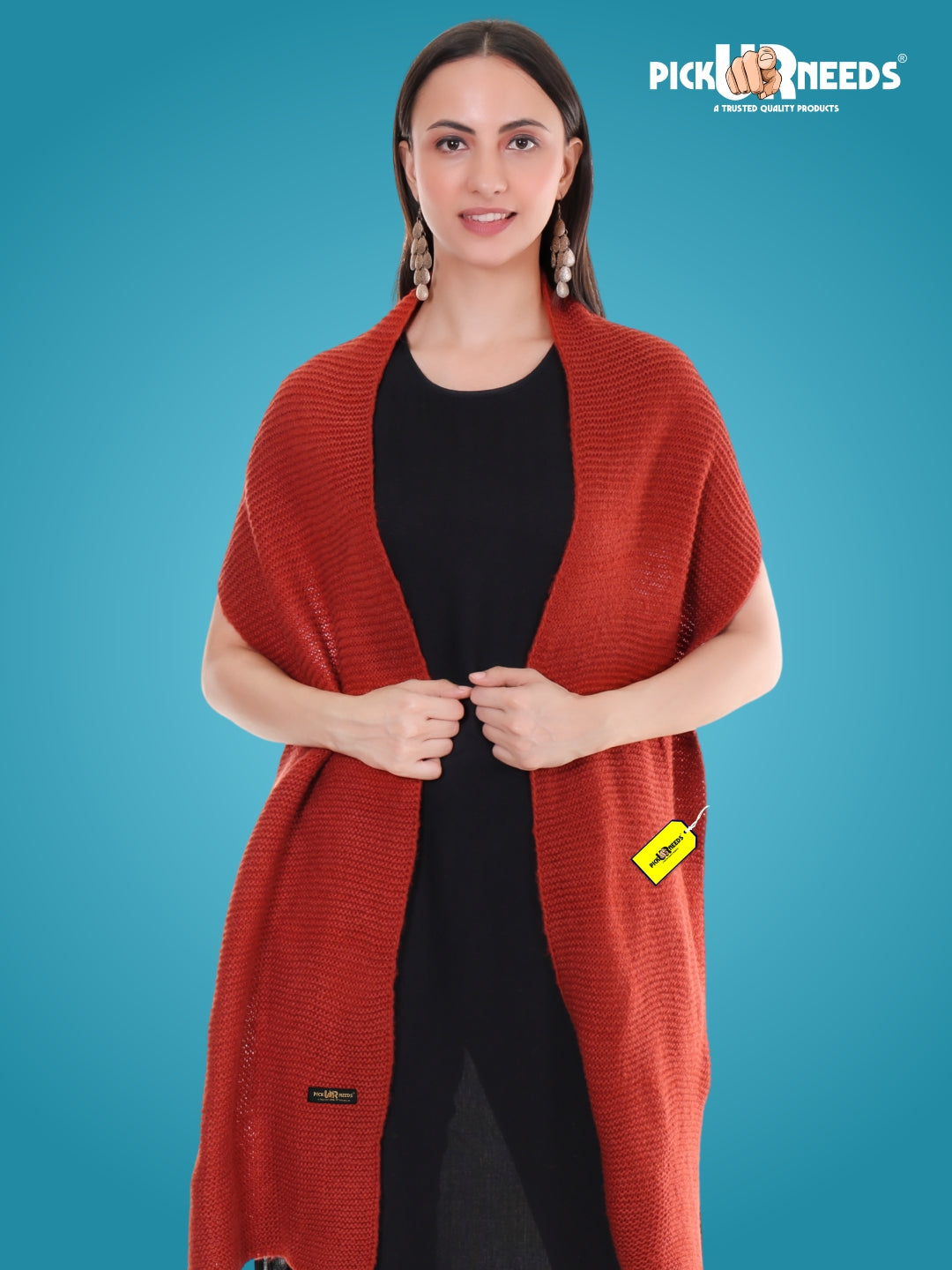 Pick Ur Needs Soft & Elegant Women’s Winter Scarf Wool Blend Knitted Muffler For Cold Weather Wrap