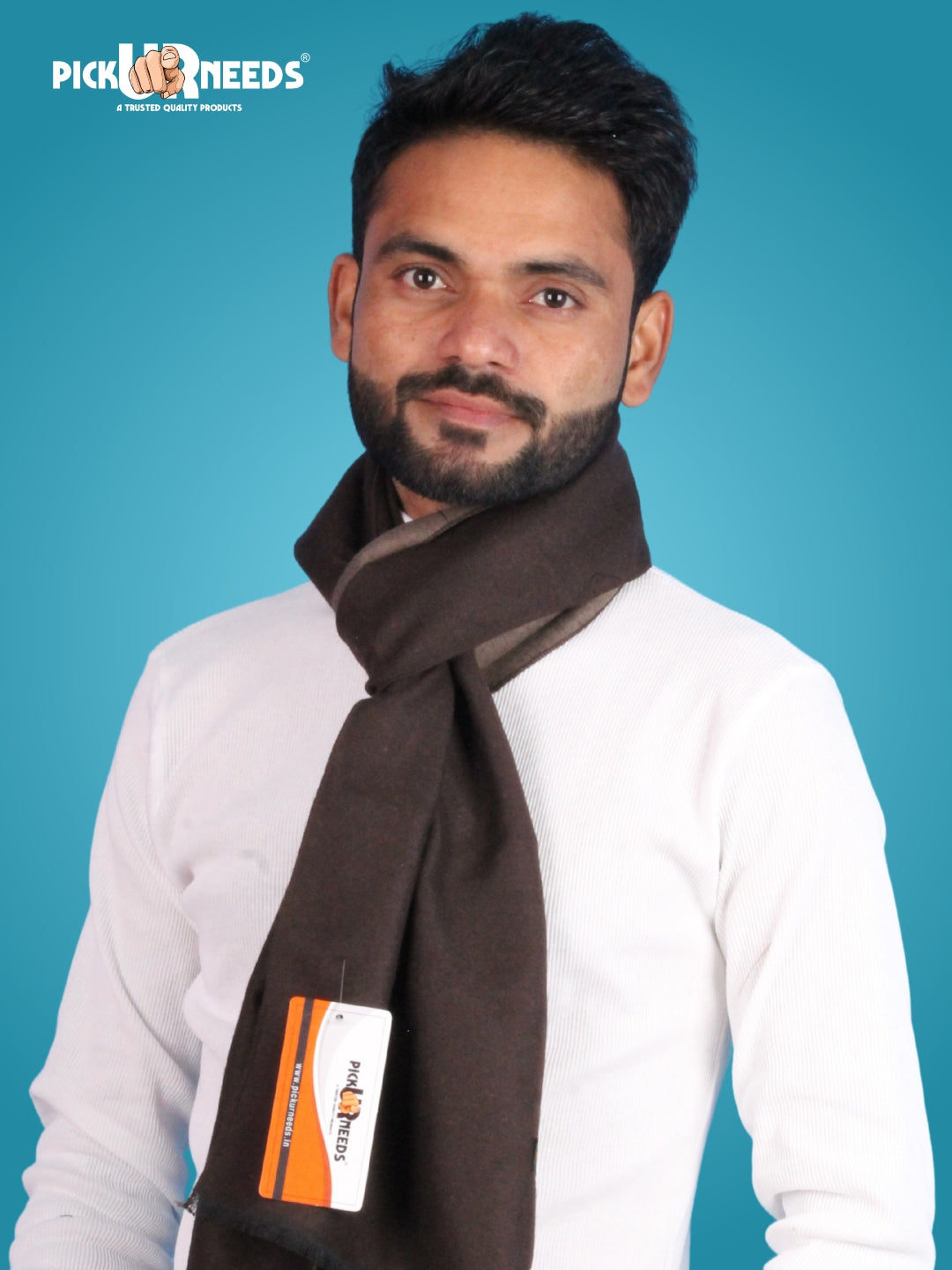 Pick Ur Needs Reversible Winter Muffler for Men Dual-Color Soft Woolen Scarf Warm, Stylish & Lightweight Muffler for Casual, Office & Outdoor Wear