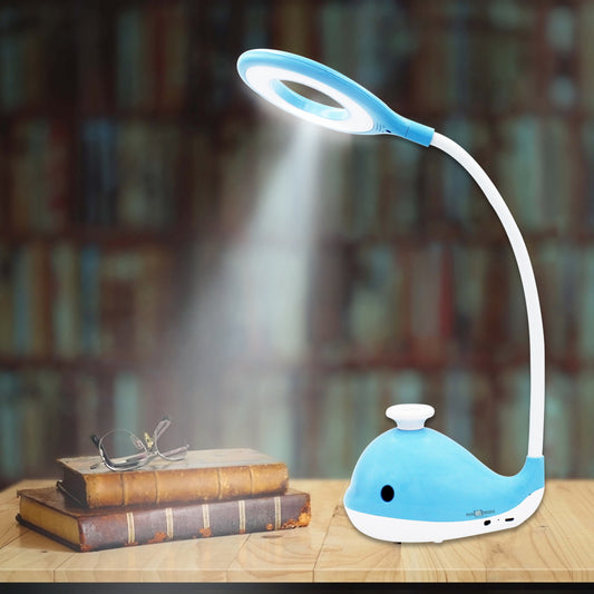 Pick Ur Needs Dolphin Design Rechargeable LED Study Table/Desk Lamp With Touch On/Off Switch Table Lamp