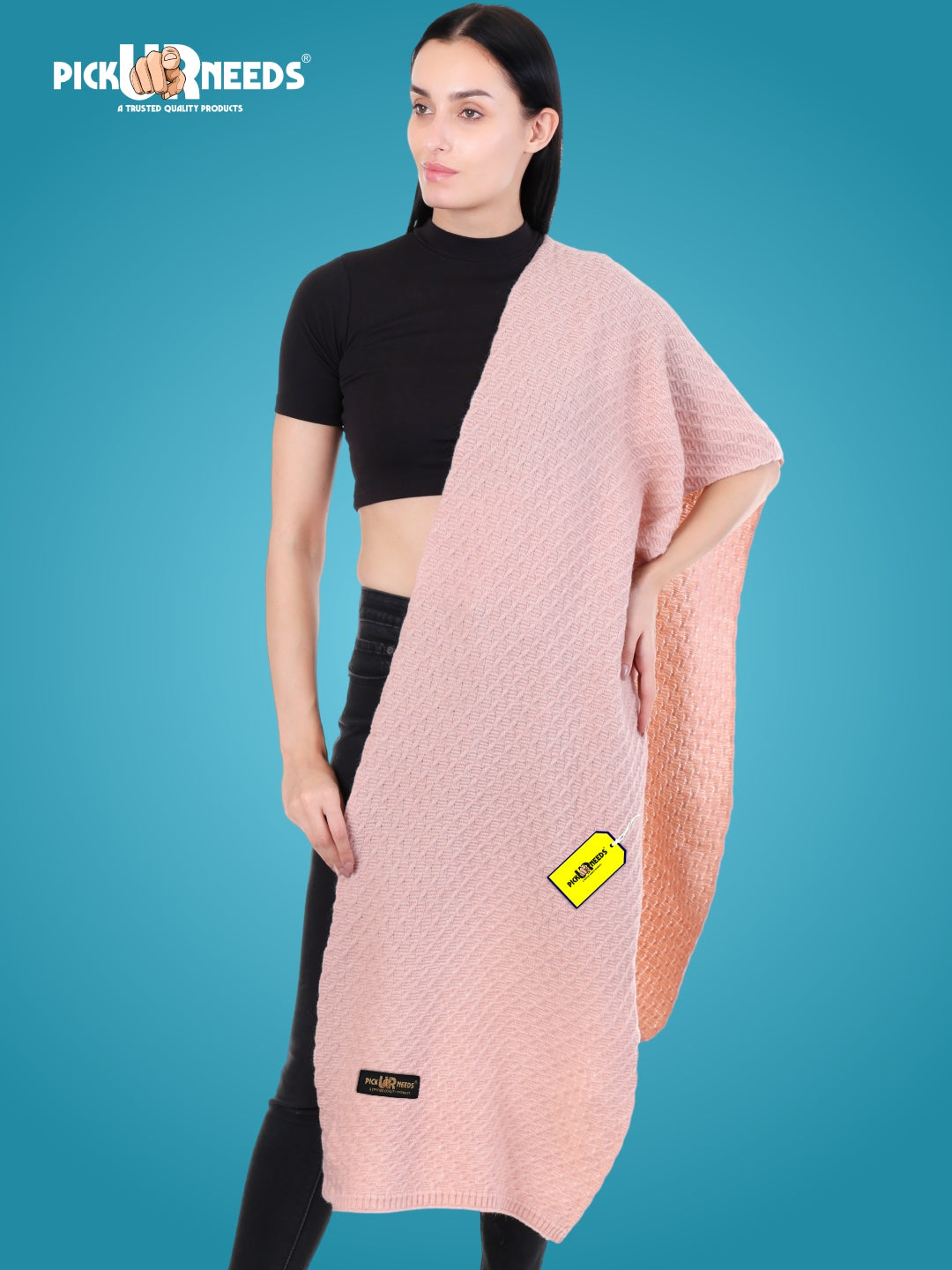 Pick Ur Needs Women’s Soft Wool Winter Muffler – Premium Warm Knitted Scarf for Travel & Casual Outfits | Cozy & Stylish