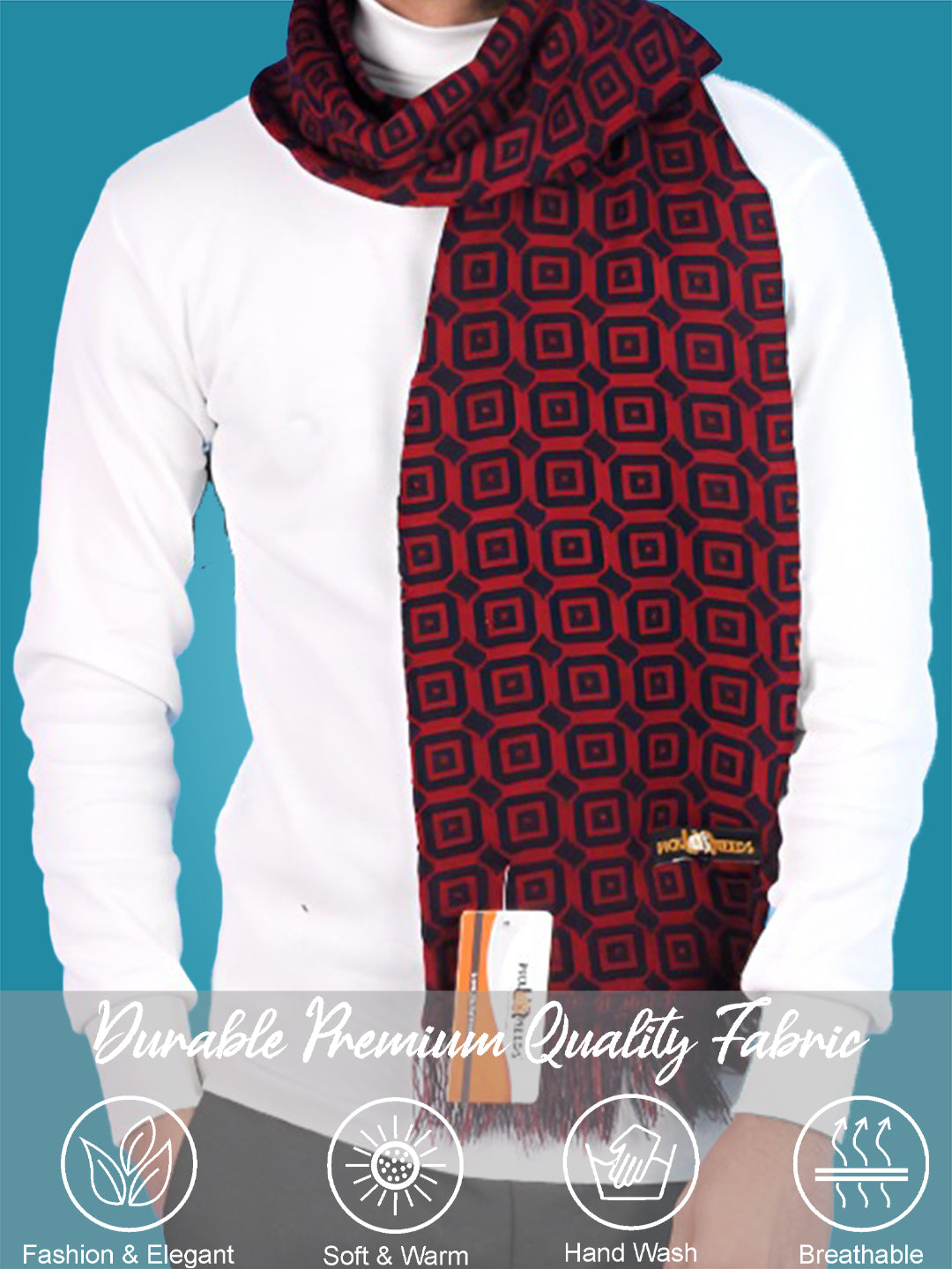 Pick Ur Needs Geometric Print Men Muffler