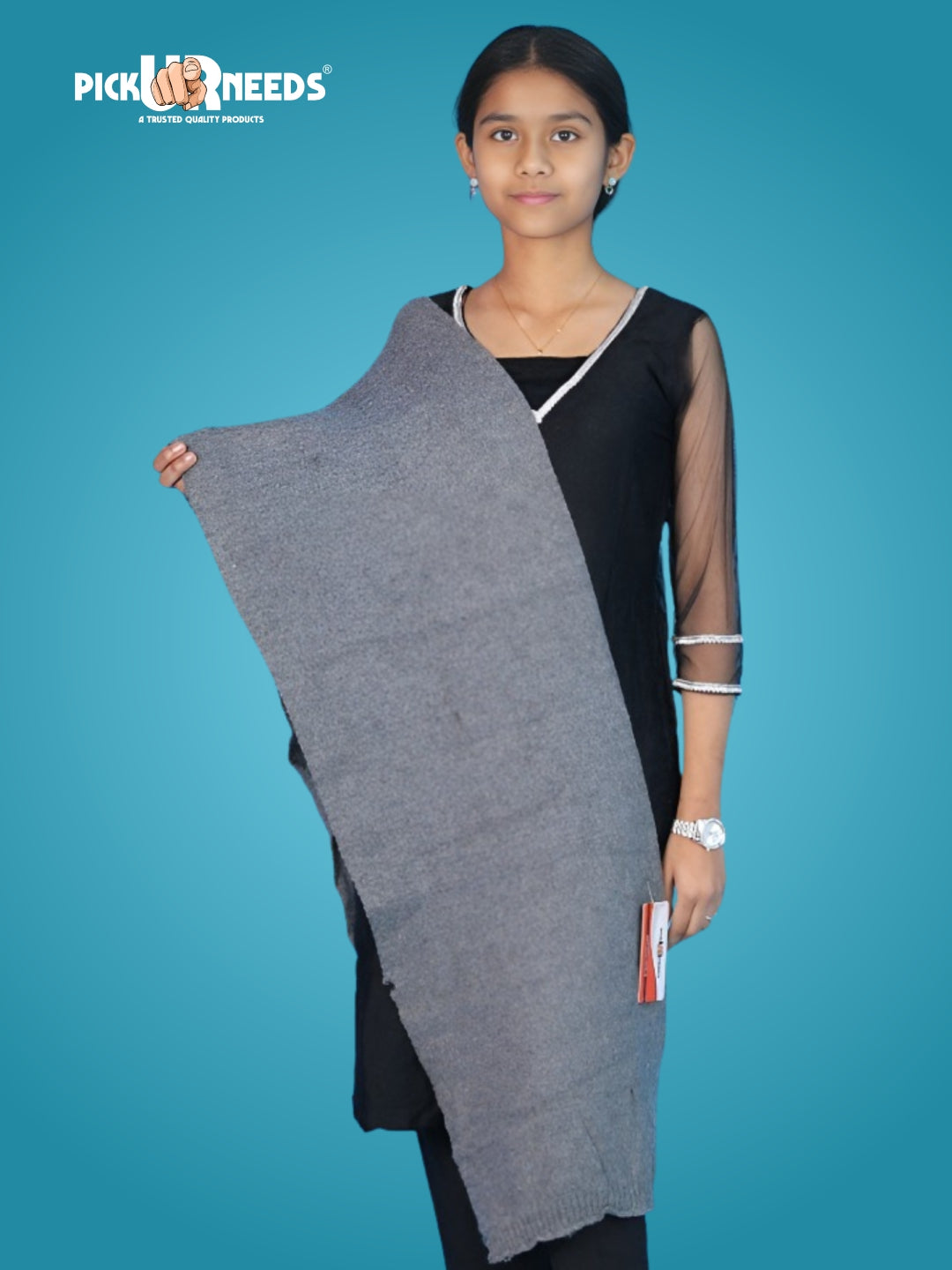 Pick Ur Needs Women's Knit Shawl Wrap with Border Soft, Warm & Lightweight Winter Stole Elegant Tan Bordered Scarf for Girls