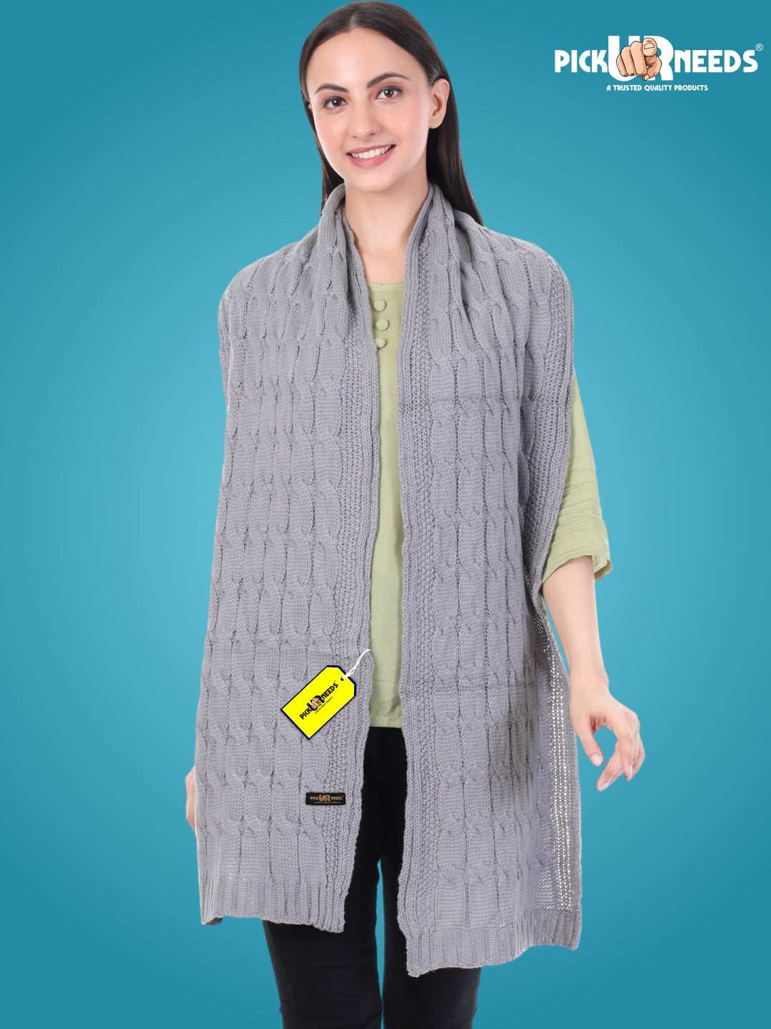 Pick Ur Needs Women’s Woolen Muffler Soft & Warm Knitted Scarf Winter Neck Wrap Premium Acrylic Wool Stylish Hand-Washable