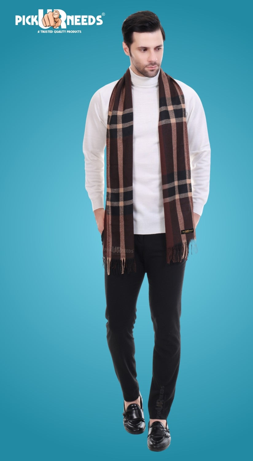 Pick Ur Needs Stylish Men’s Muffler – Warm, Soft & Trendy Winter Accessory