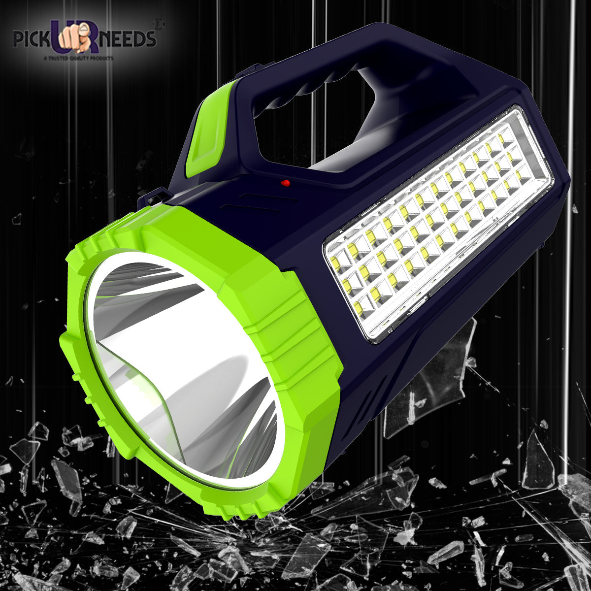 Pick Ur Needs Rechargeable Bright Led Torch Light Laser Long Range High Power Search Light Kisan Rechargeable with 36 Led Side Emergency Lights