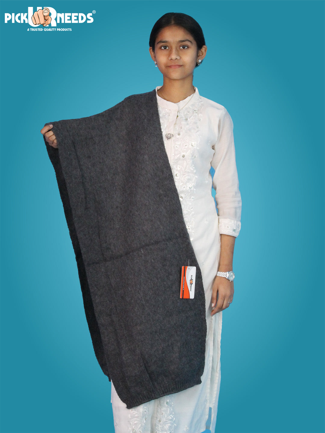 Pick Ur Needs Women's Knit Shawl Wrap with Border Soft, Warm & Lightweight Winter Stole Elegant Tan Bordered Scarf for Girls