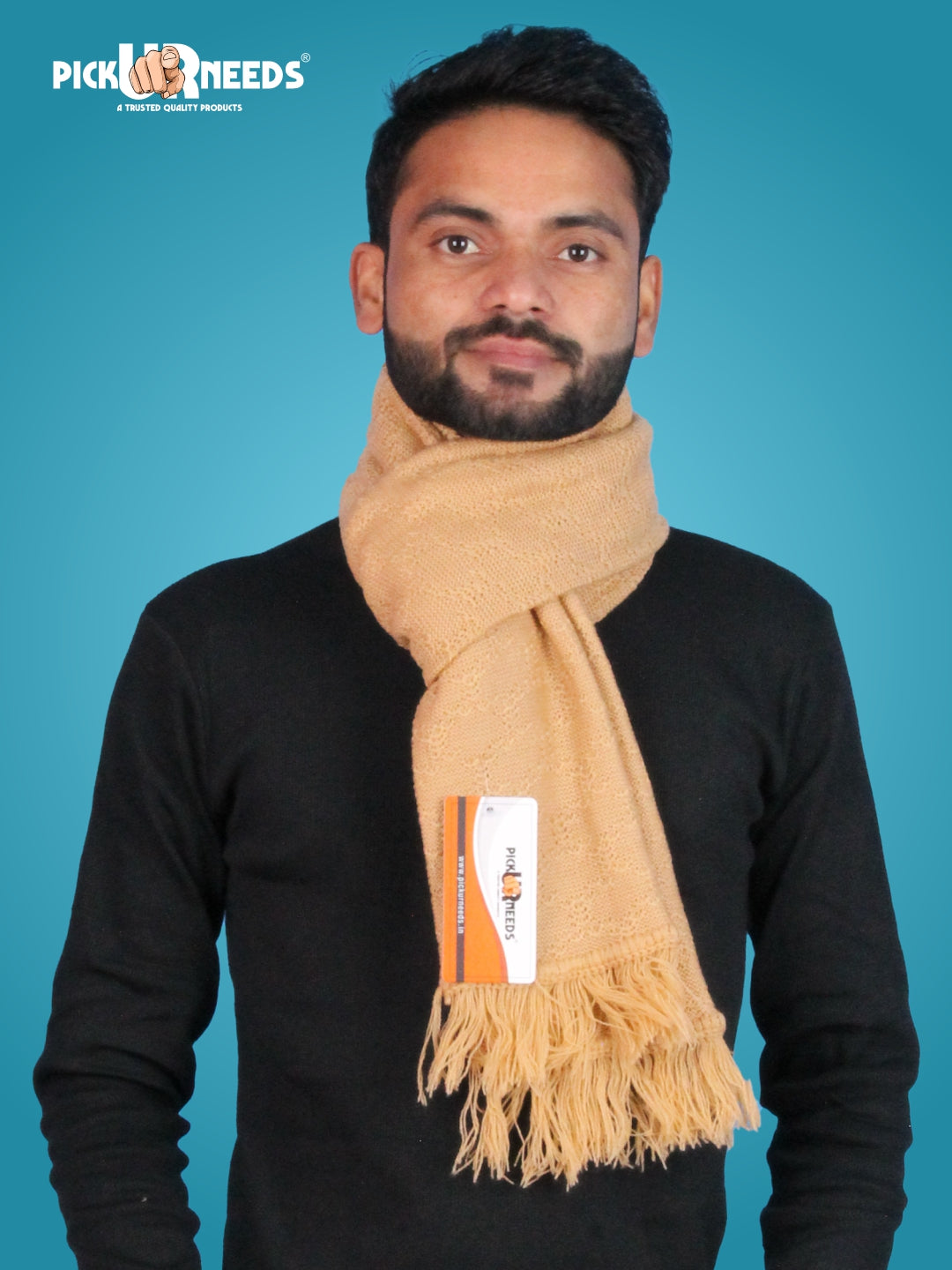 Pick Ur Needs Premium Soft Winter Muffler for Men Lightweight Warm Woolen Scarf Stylish Neck Muffler for Outdoor & Casual Use