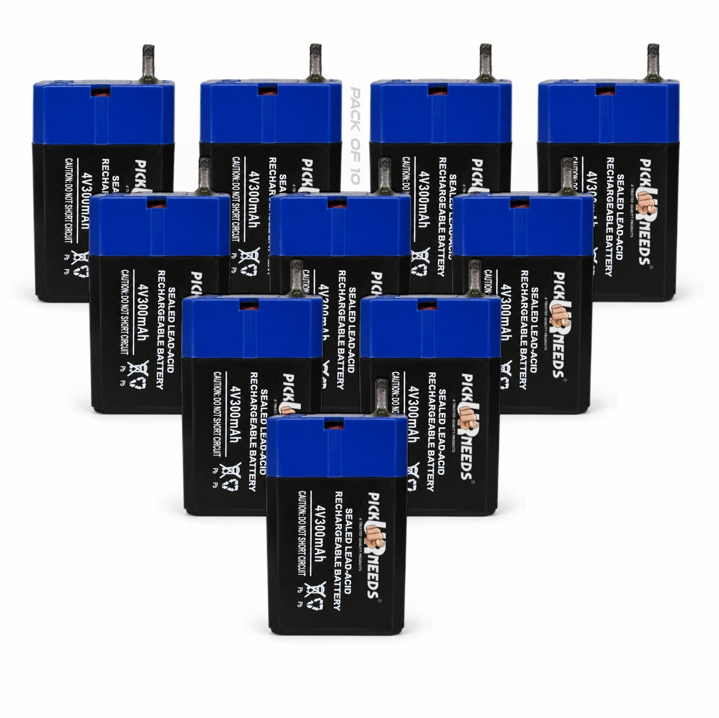Pick Ur Needs Compact 4V 300mAh Sealed Lead Acid Battery for Long-Lasting Backup Power (2, 300, Milliamp Hours)