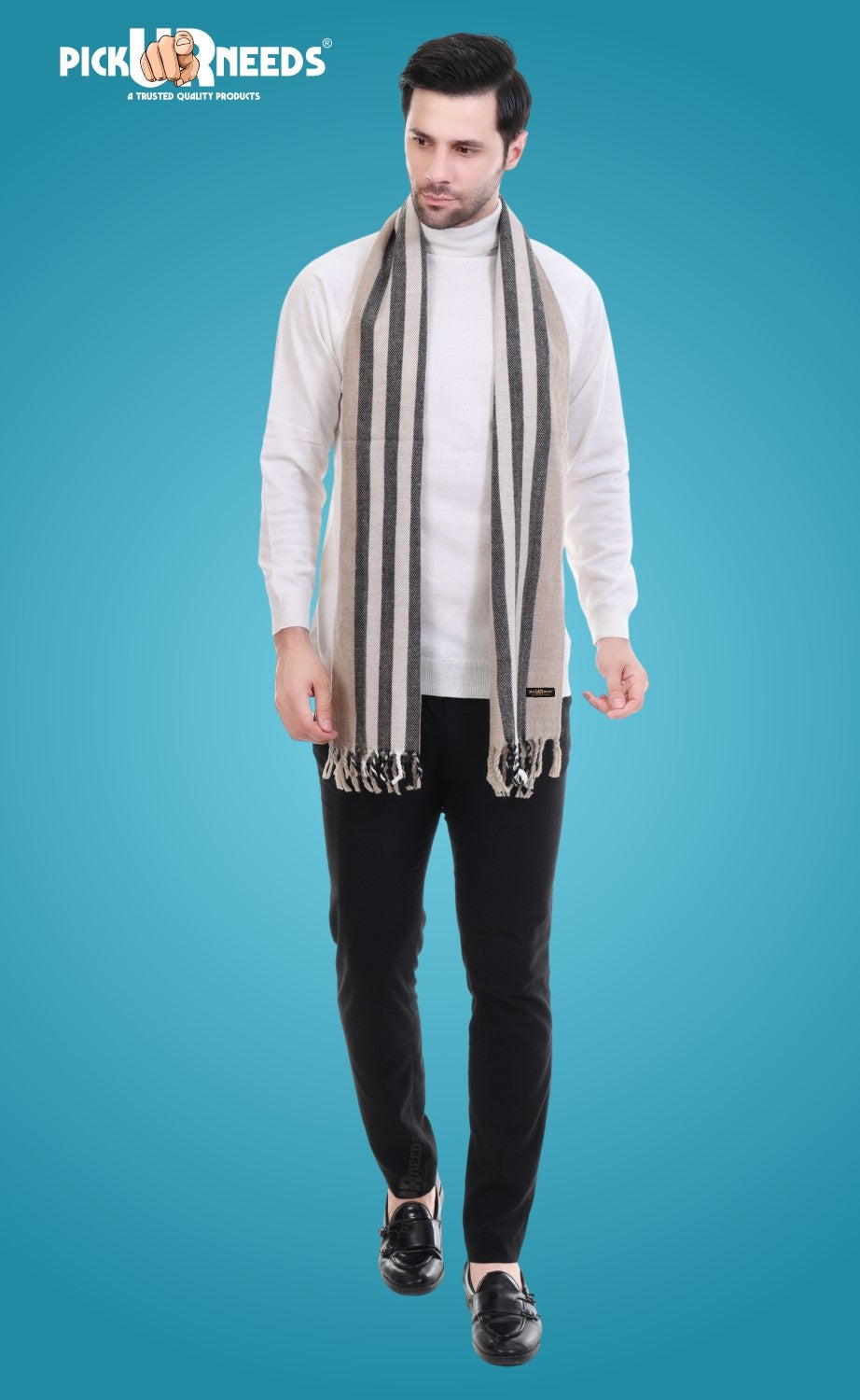 Pick Ur Needs Stylish Men’s Muffler – Warm, Soft & Trendy Winter Accessory