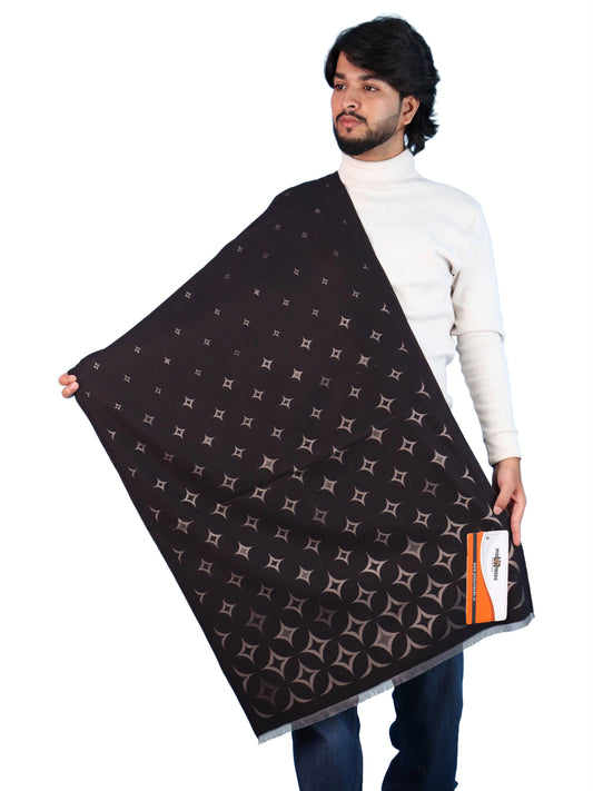 Pick Ur Needs Mens 2-in-1 Reversible Shawl Stylish Printed Winter Shawl for Boys Soft Warm Woolen Stole Premium Large Winter Wrap