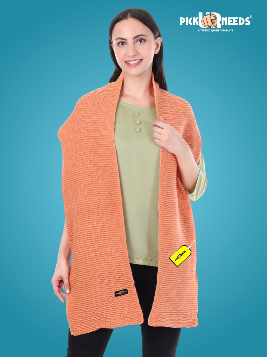 Pick Ur Needs Premium Knitted Winter Shawl/Stole for Women | Soft & Warm Woolen Wrap | Multipurpose Muffler,Shrug & Scarf