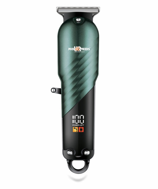 Pick Ur Needs High Performence Professional Hair Clipper / Shaver 4 In 1 Blades LED Display Trimmer 60 min Runtime 4 Length Settings  (Green)