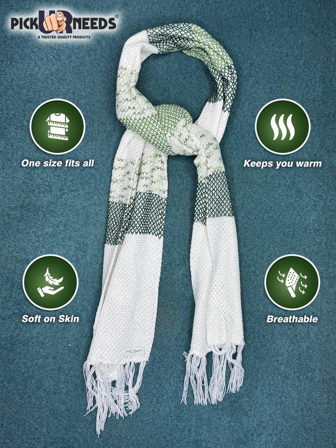 Pick Ur Needs Pure Cashmere Womens Winter Stylish Muffler Warm, Soft and Trendy Scarves for Cold W