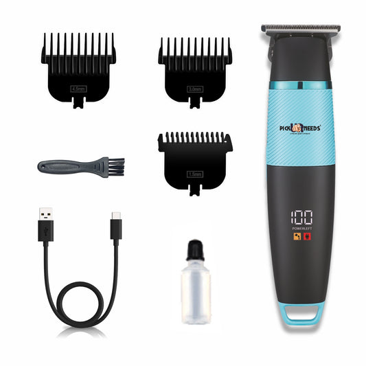 Pick Ur Needs 4 In 1 Blades Premium Look Rechargeable Hair Clipper / Shaver With Smart Display Trimmer 120 min Runtime 3 Length Settings  (Blue)