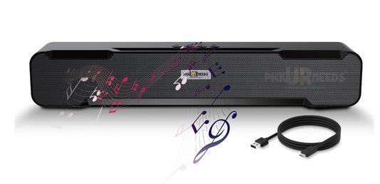 Pick Ur Needs Portable Bluetooth Wireless Soundbar Party Speaker 10W, Heavy Bass, TWS, 5H Playtime, Multi-Connectivity (USB/SD/FM/AUX)