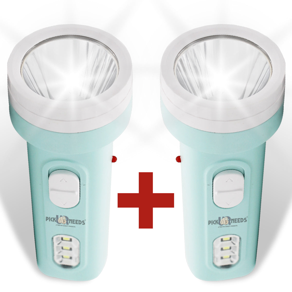 Pick Ur Needs 2 In 1 Rechargeable 25W Mini Torch/Emergency Search Light Pack of 2 4 hrs Torch Emergency Light